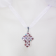 Small Cross - Charis-Violet Organza - 1